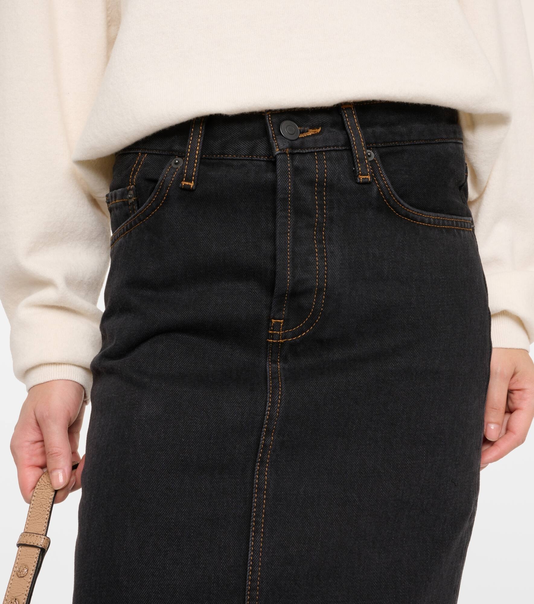 Denim maxi skirt - 4