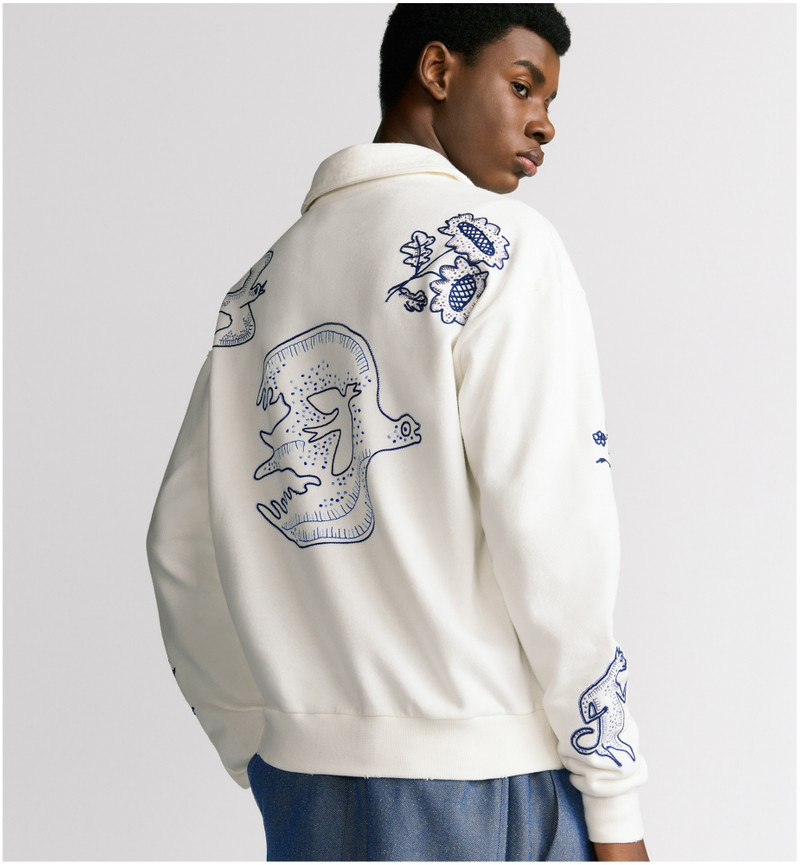 Sweatshirt with Zipped Collar 4