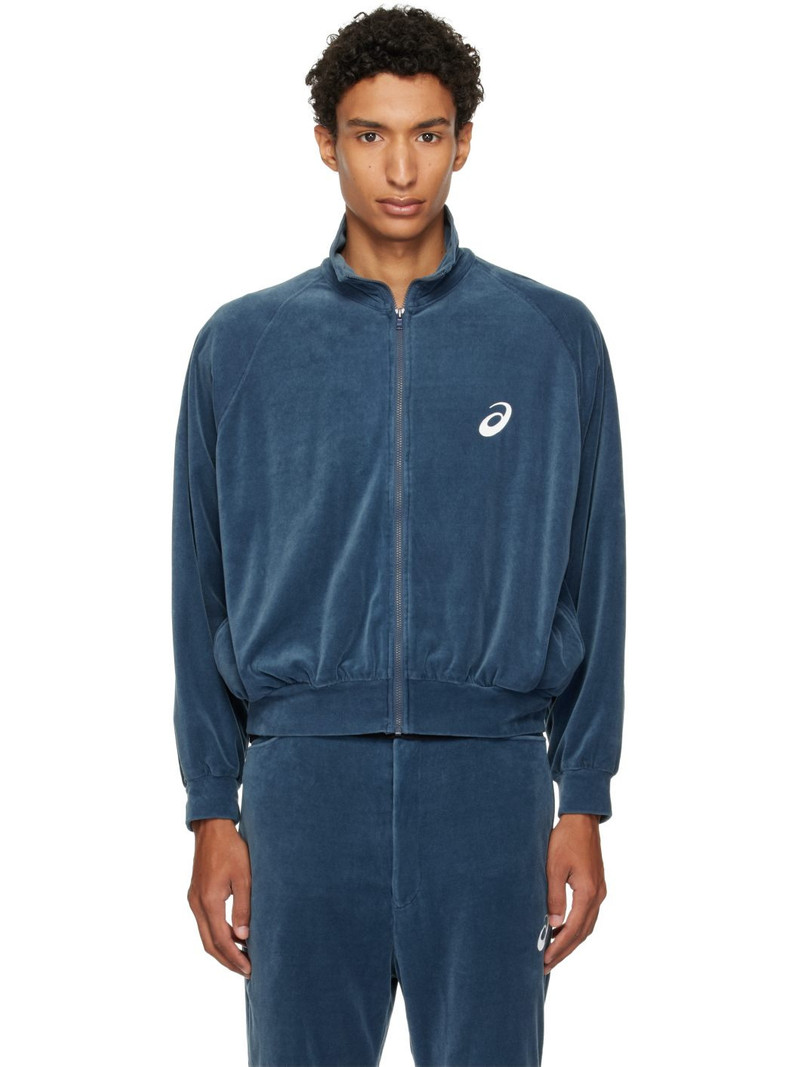 Blue Asics Edition Vintage Velvet Track Jacket 1