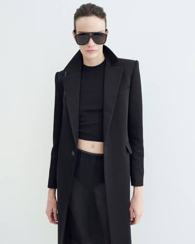 SAINT LAURENT cropped top in cashmere, wool and silk outlook
