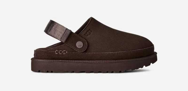 ® Women's Goldenstar Clog Suede Shoes in Dusted Cocoa - 1