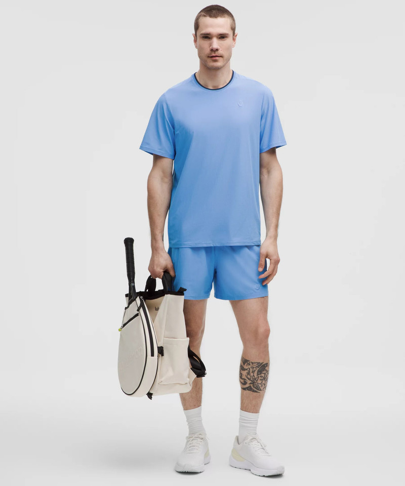 lululemon UV-Protective Striped Mesh Tennis T-Shirt outlook