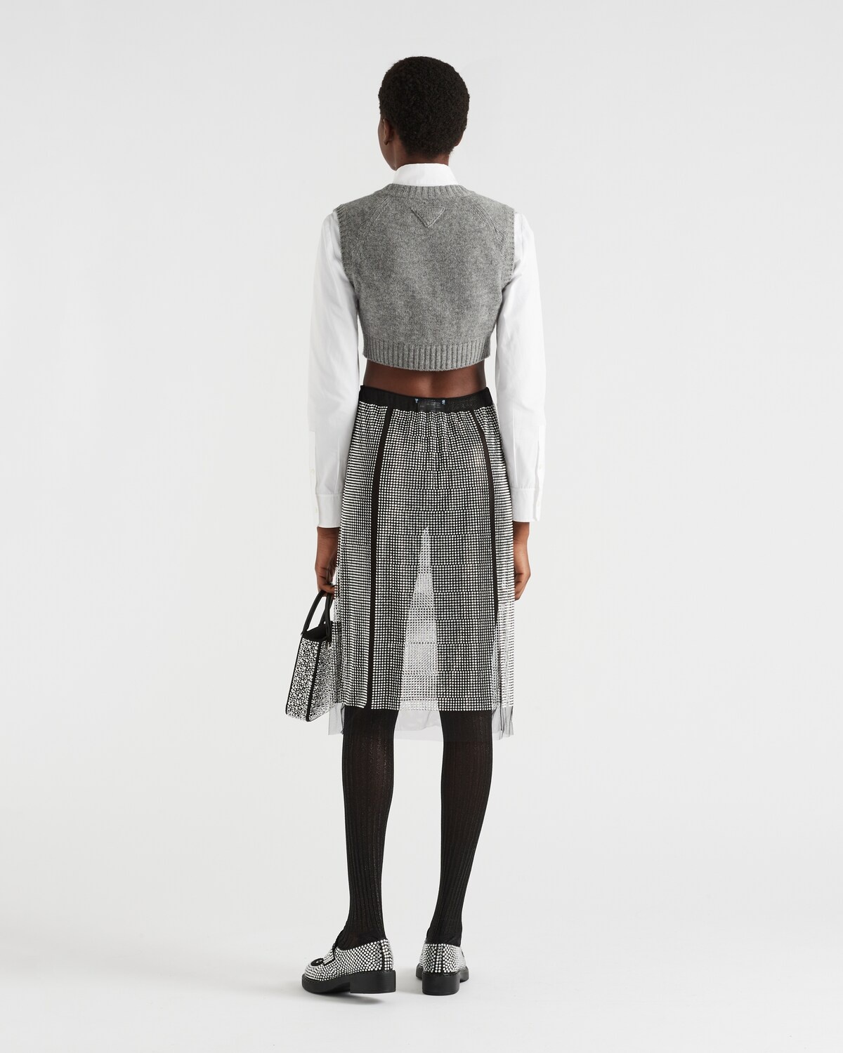 Cropped cashmere vest - 5