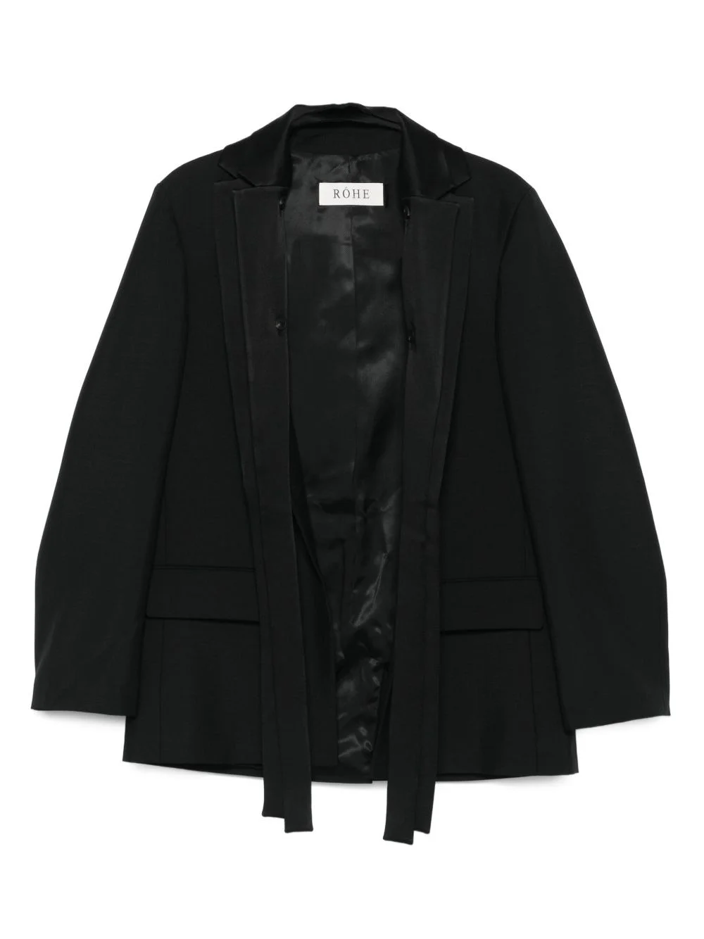 shawl-lapel wool jacket - 1