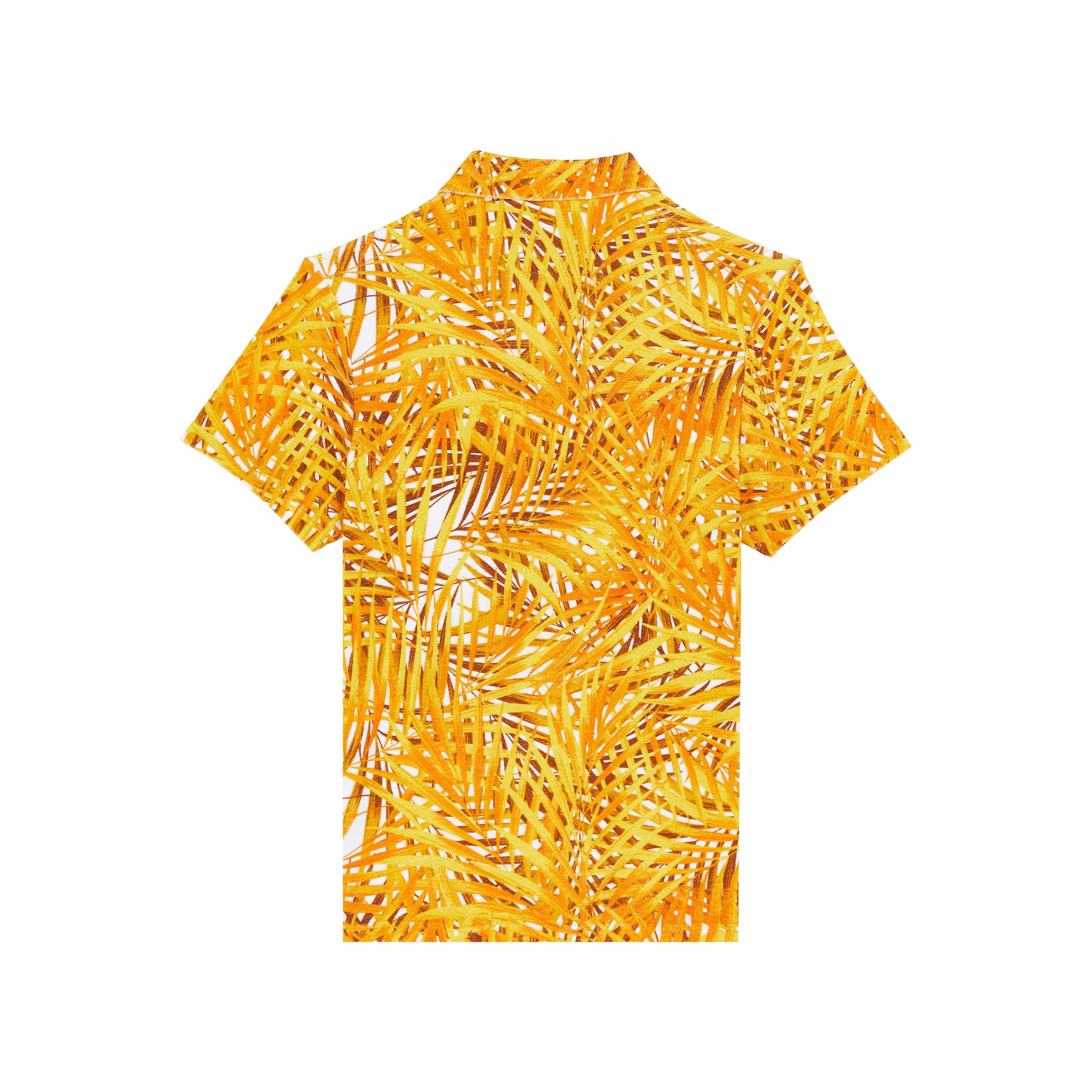Vilebrequin Men's Palm Leaves Printed Terry Polo in Mangue at Nordstrom - 4