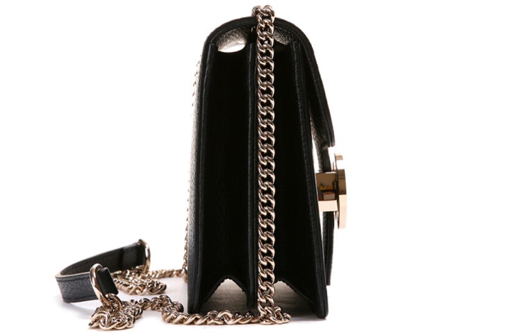 (WMNS) Gucci Leather Organ Satchel Single Shoulder Bag Black 510304-CAO0G-1000 - 5