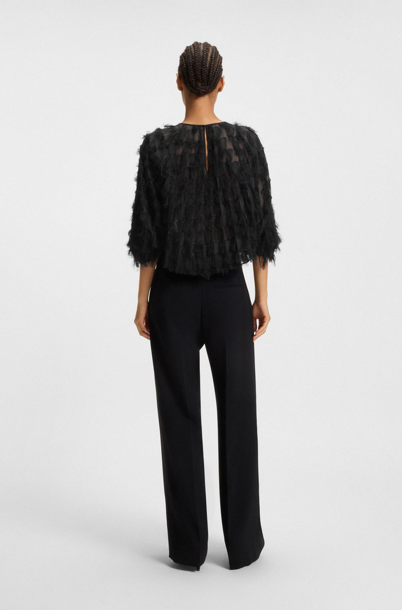 RELAXED-FIT BLOUSE IN FEATHER JACQUARD 5
