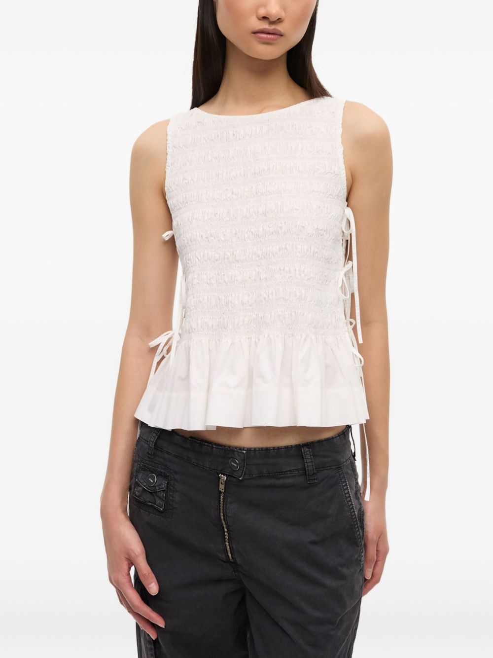 chambray seersucker top - 3