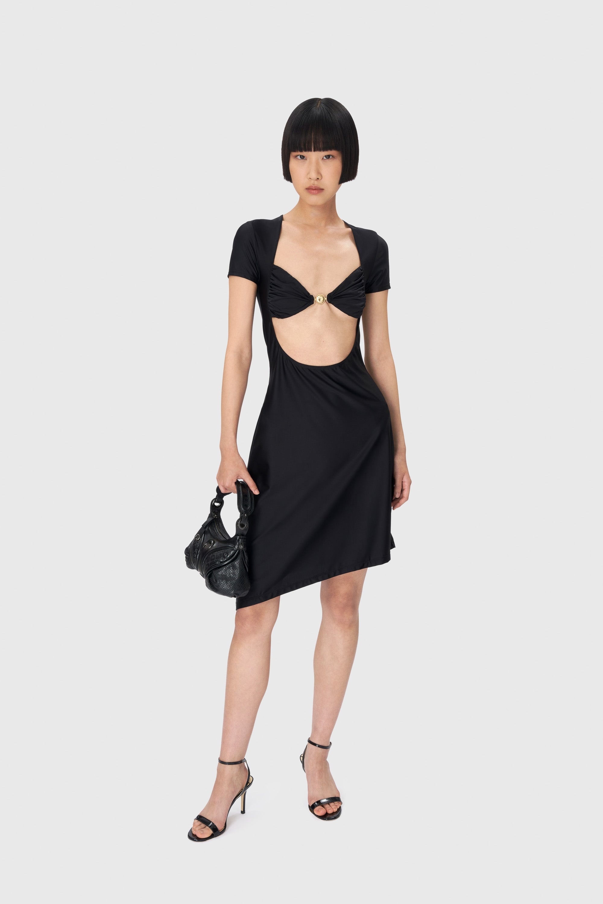 Draped Jersey Open Chest Dress - 2
