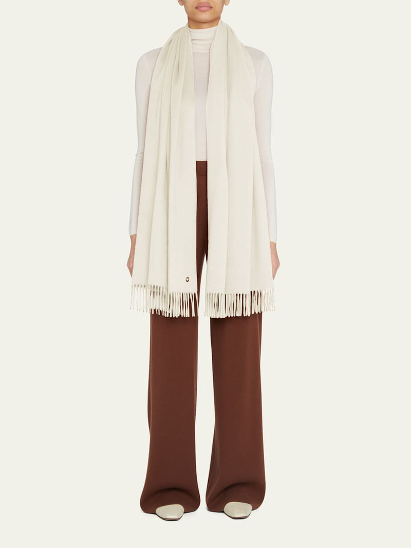 Loro Piana Cashmere Fringe-Trim Opera Stole outlook