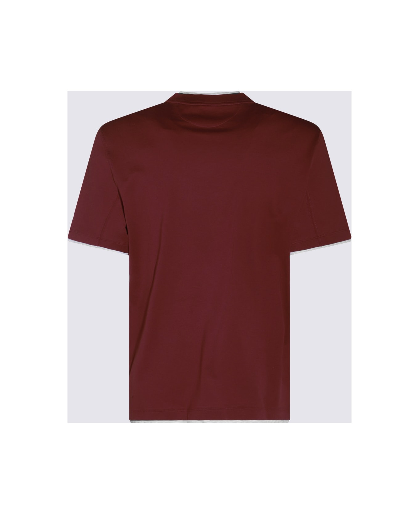 Dark Red Cotton T-shirt - 2