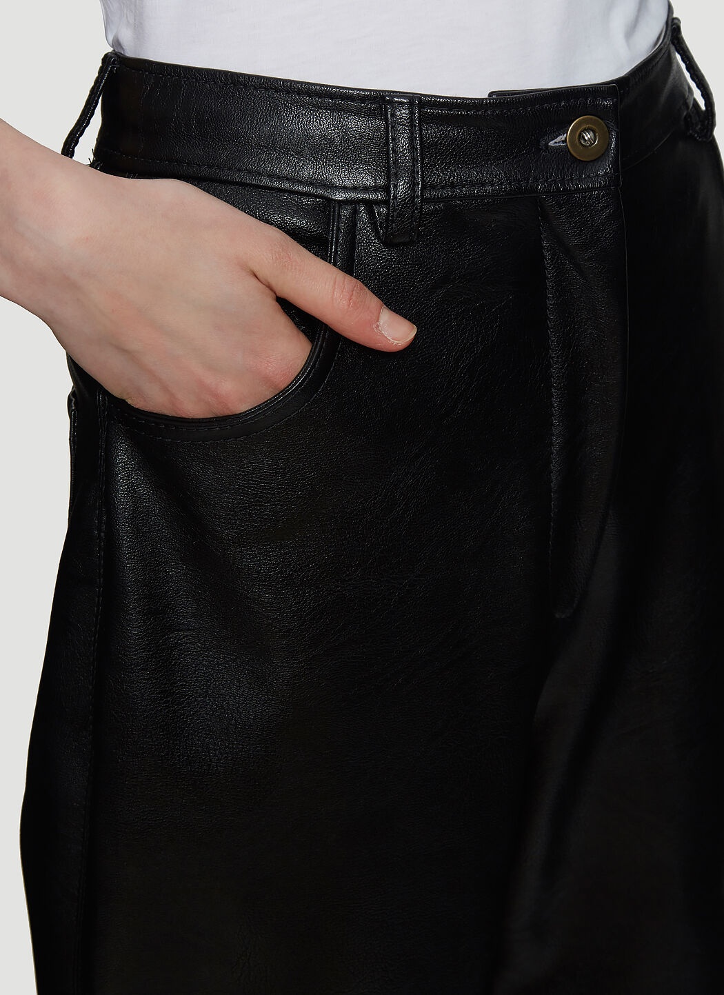 Hailey Faux Leather Trousers - 5