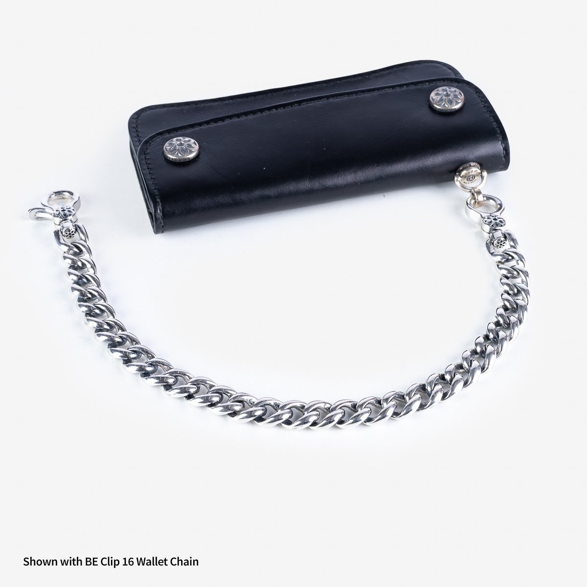 LE-ANSW GOOD ART HLYWD Army/Navy Surplus Wallet w/ Sterling Silver Rosette Snaps and Rosette Pringle - 10