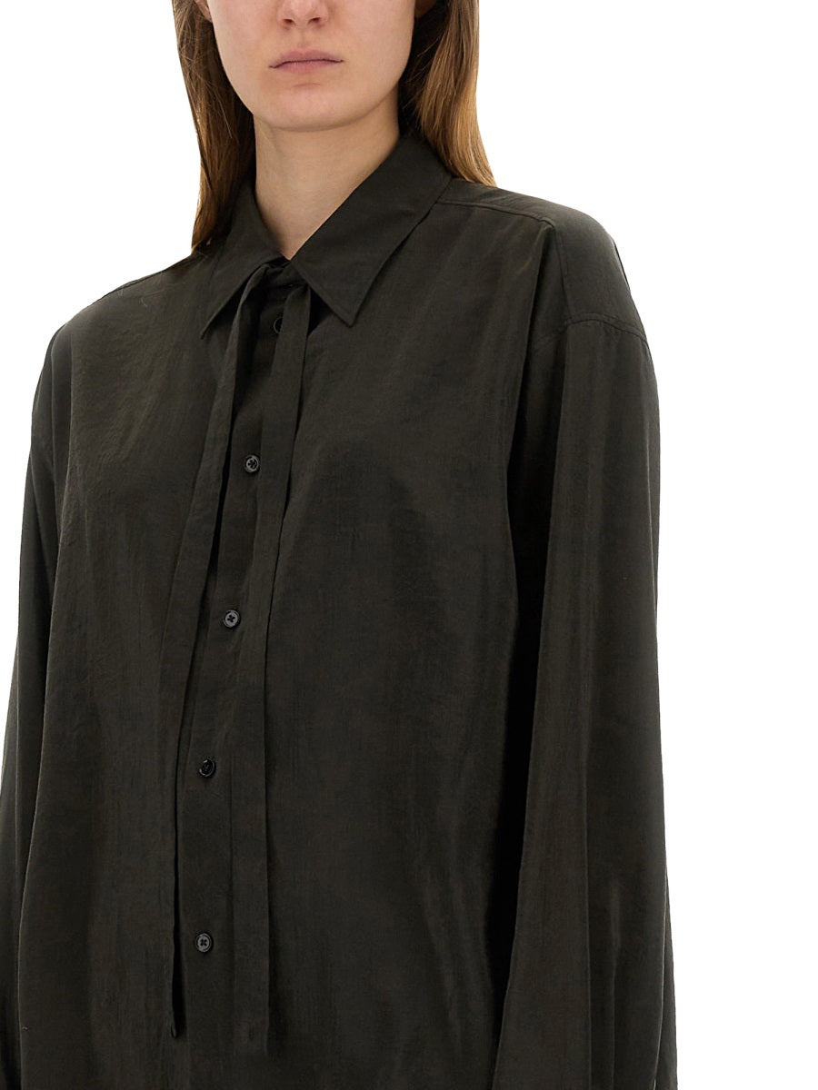 Lemaire Women Long Shirt With Tie - 4