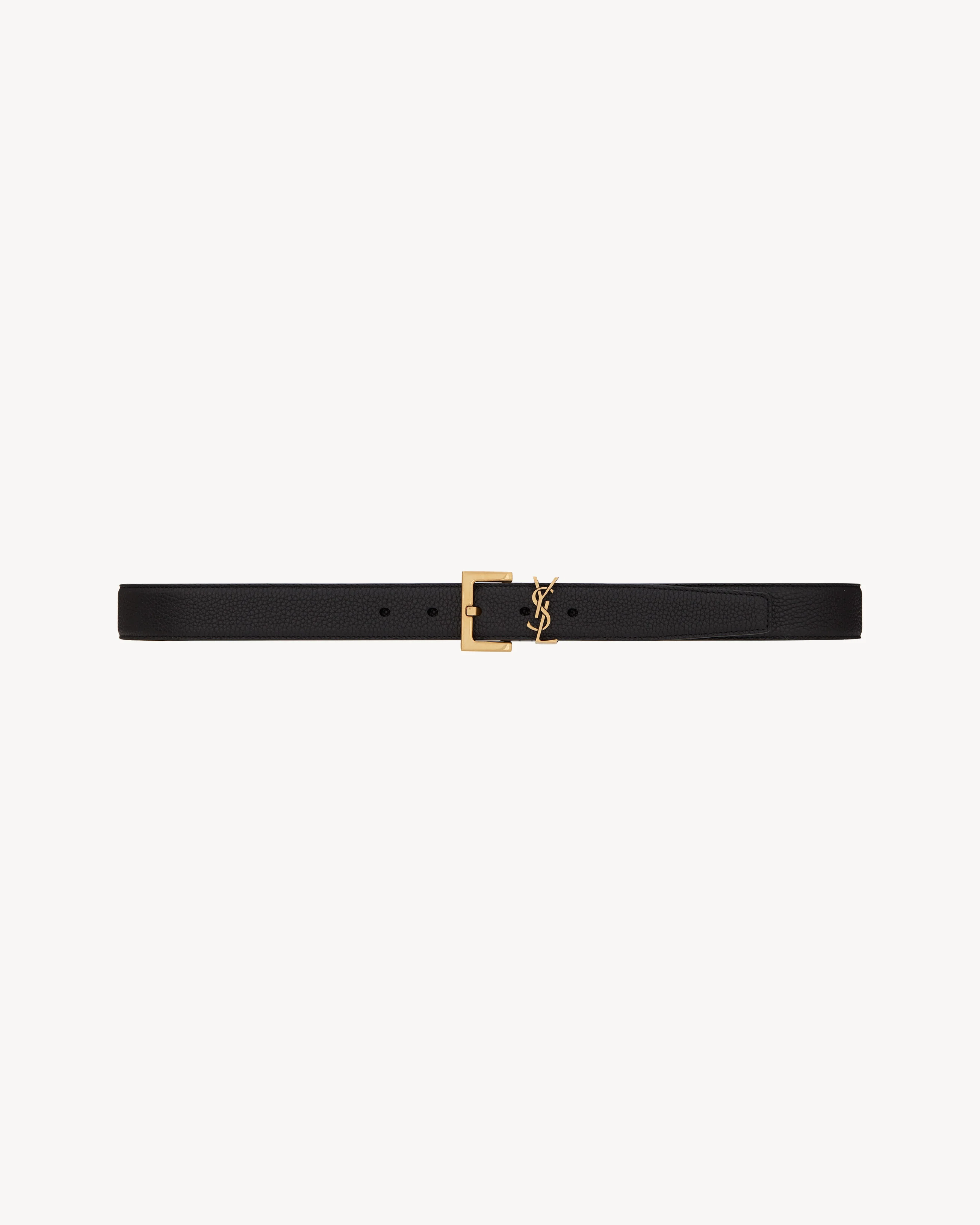 cassandre belt with square buckle in grained leather - 1