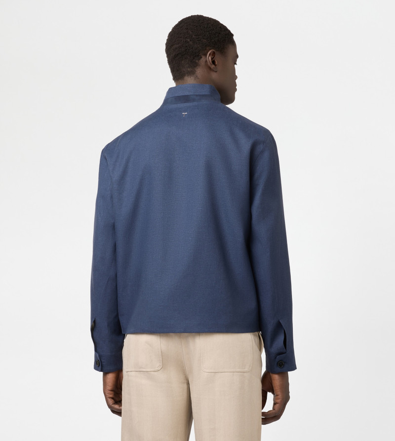 JACKET IN LINEN - BLUE 4