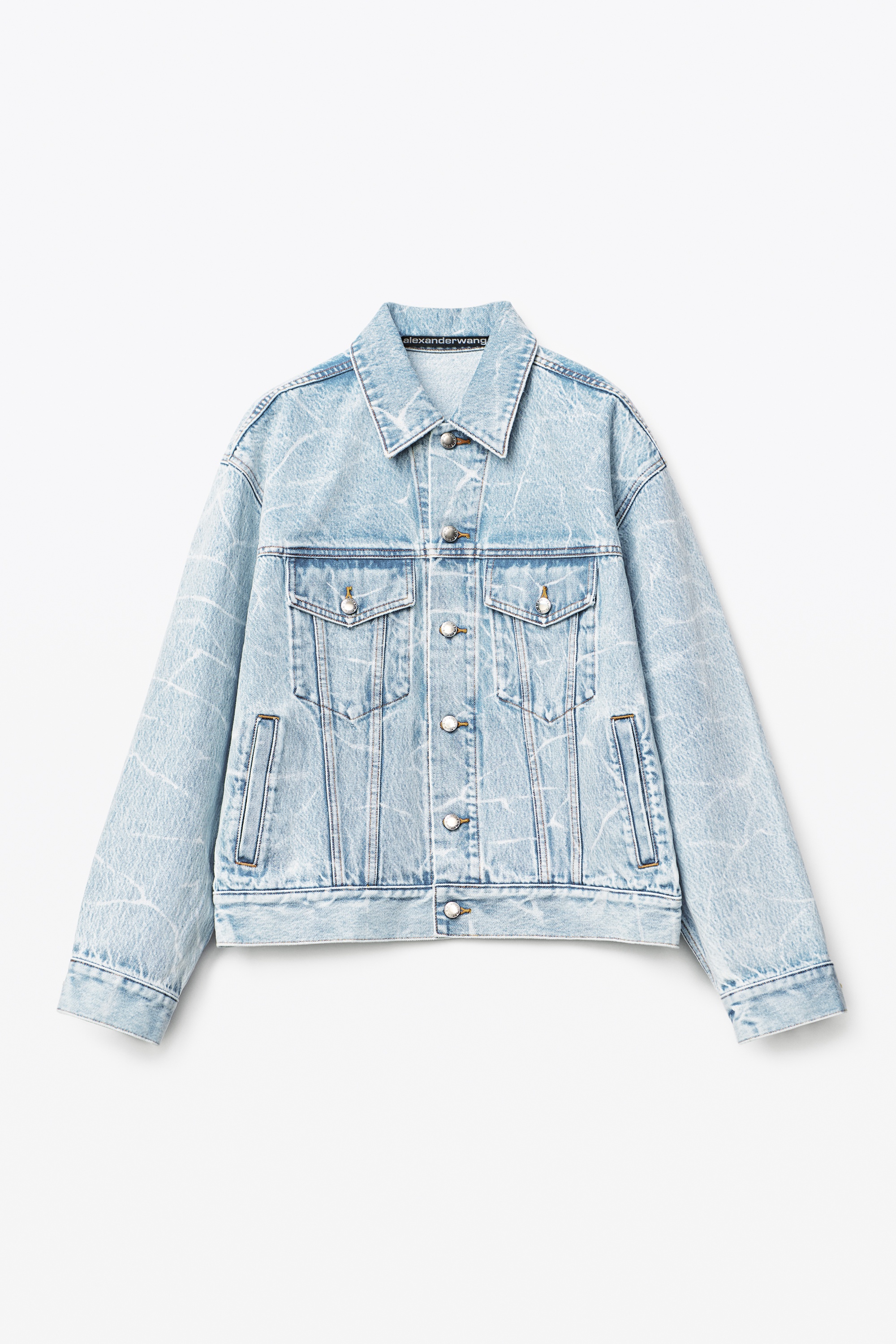 OVERSIZE JACKET IN CRINKLE DENIM - 1