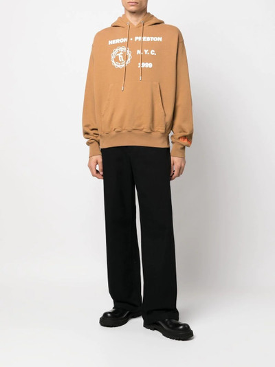 Heron Preston graphic-print cotton hoodie outlook