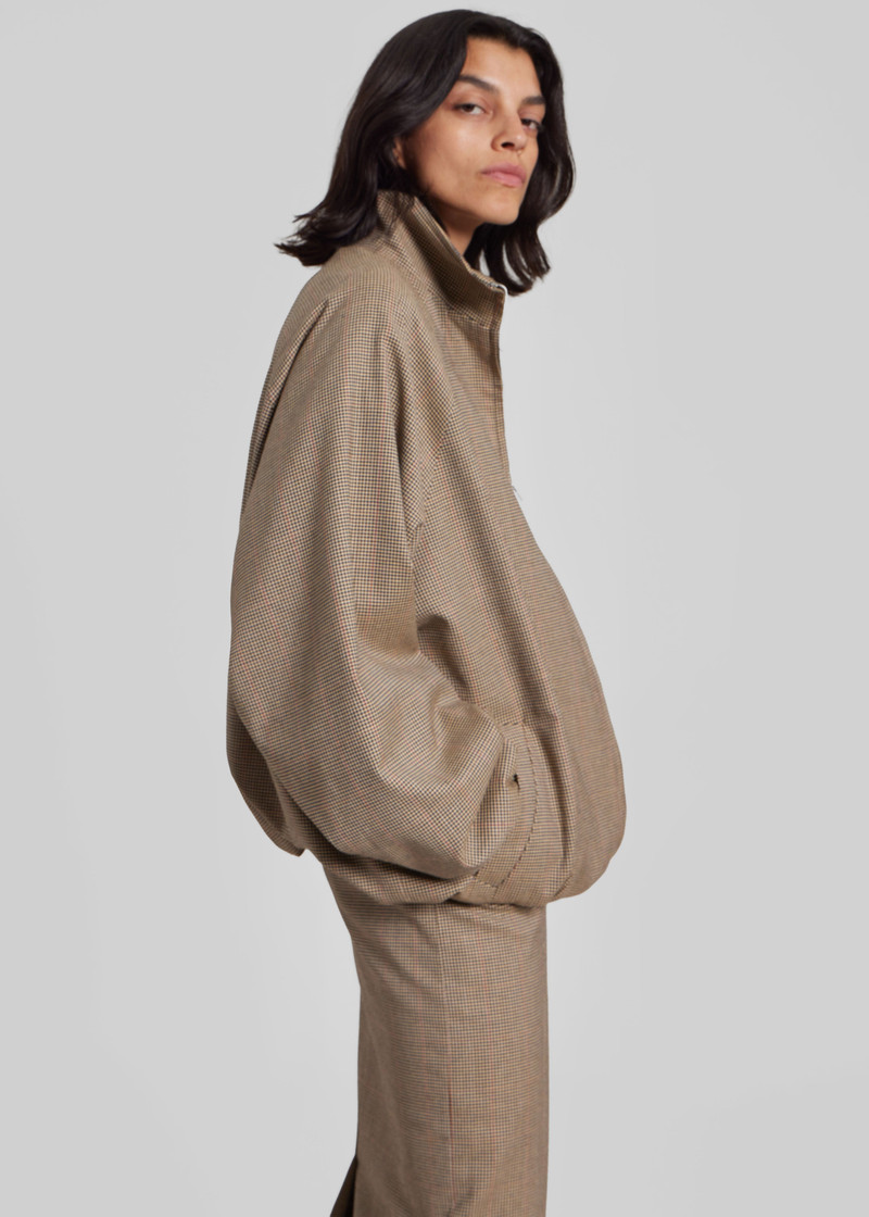 Baxter Houndstooth Track Jacket - Beige 10