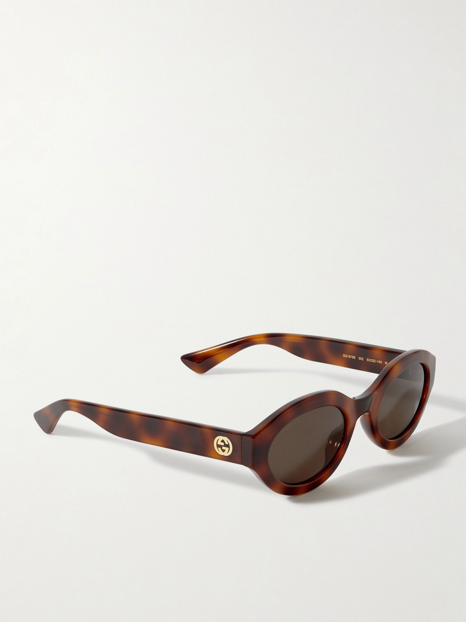 Oval-frame tortoiseshell acetate sunglasses Tortoiseshell - 3
