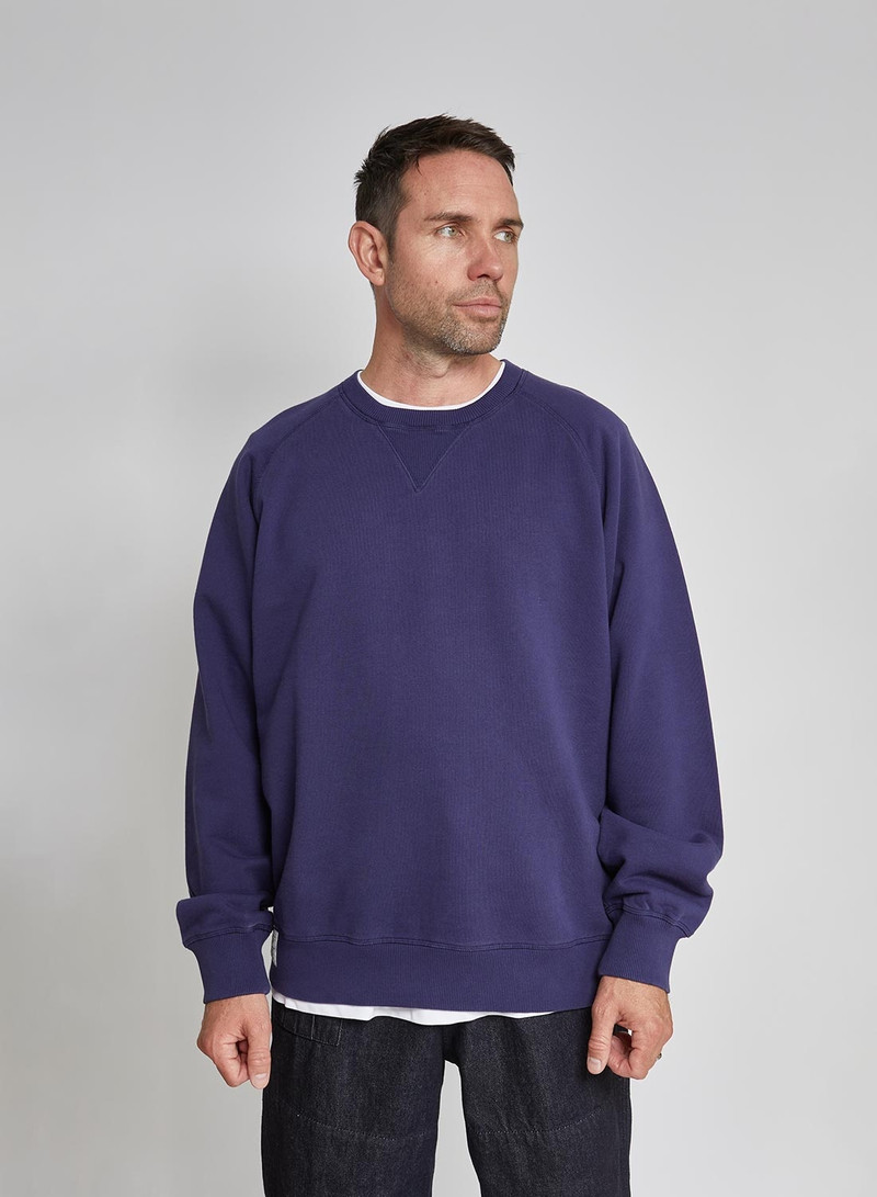 Embroidered Arrow Crew Sweatshirt in Royal Blue 4