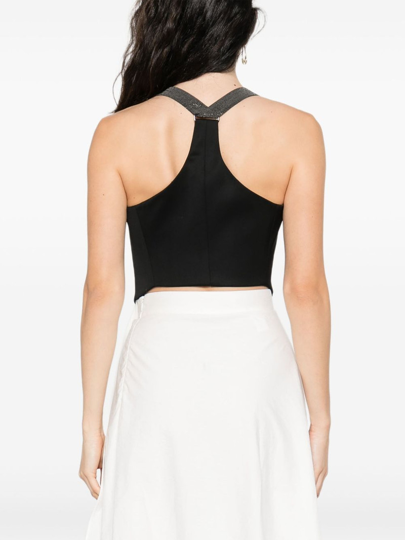glitter-strap buttoned waistcoat 4