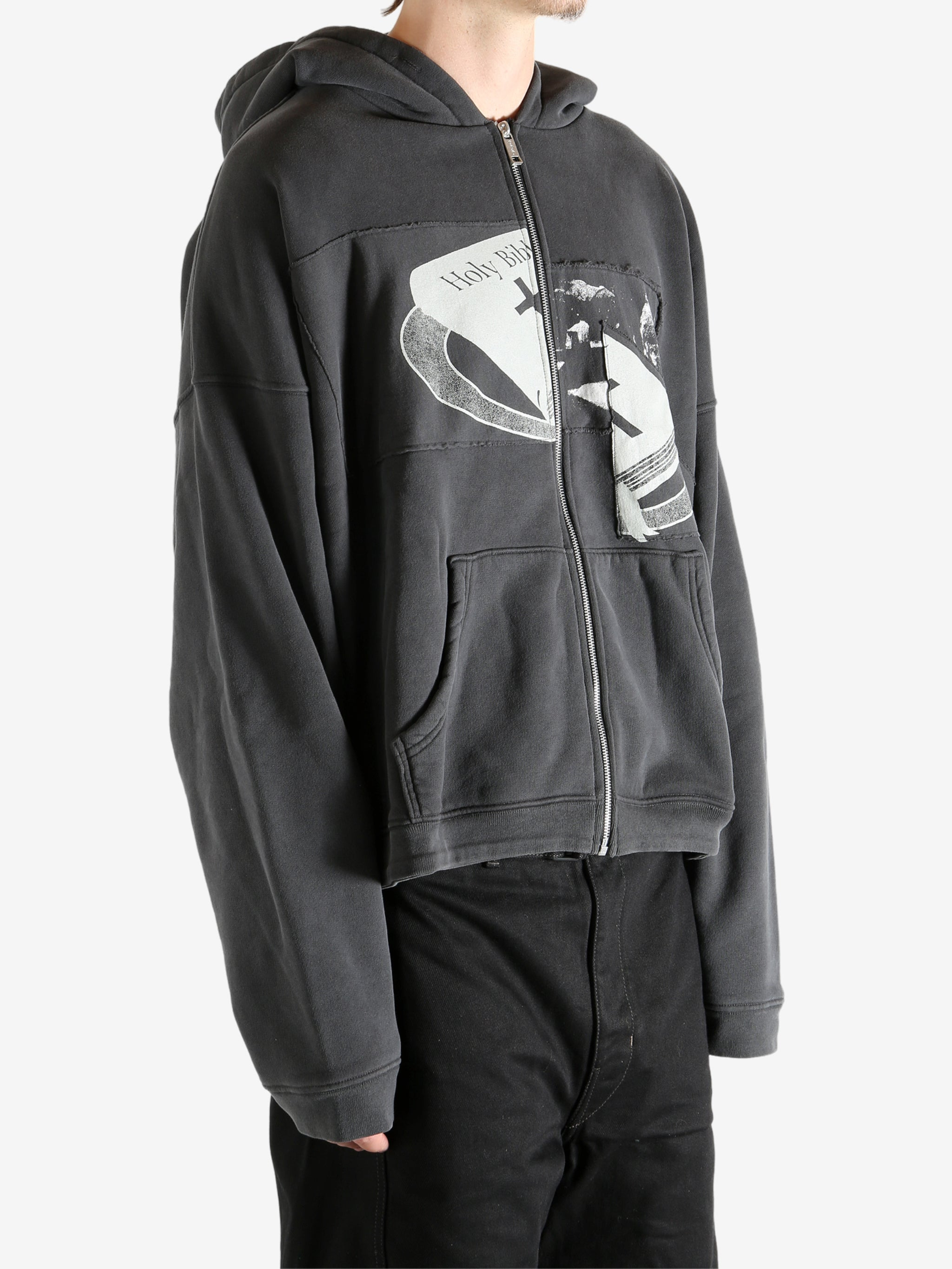 ENFANTS RICHES DEPRIMES - Men Holy Bible Assemblage Baggy Zip Hoodie - 2