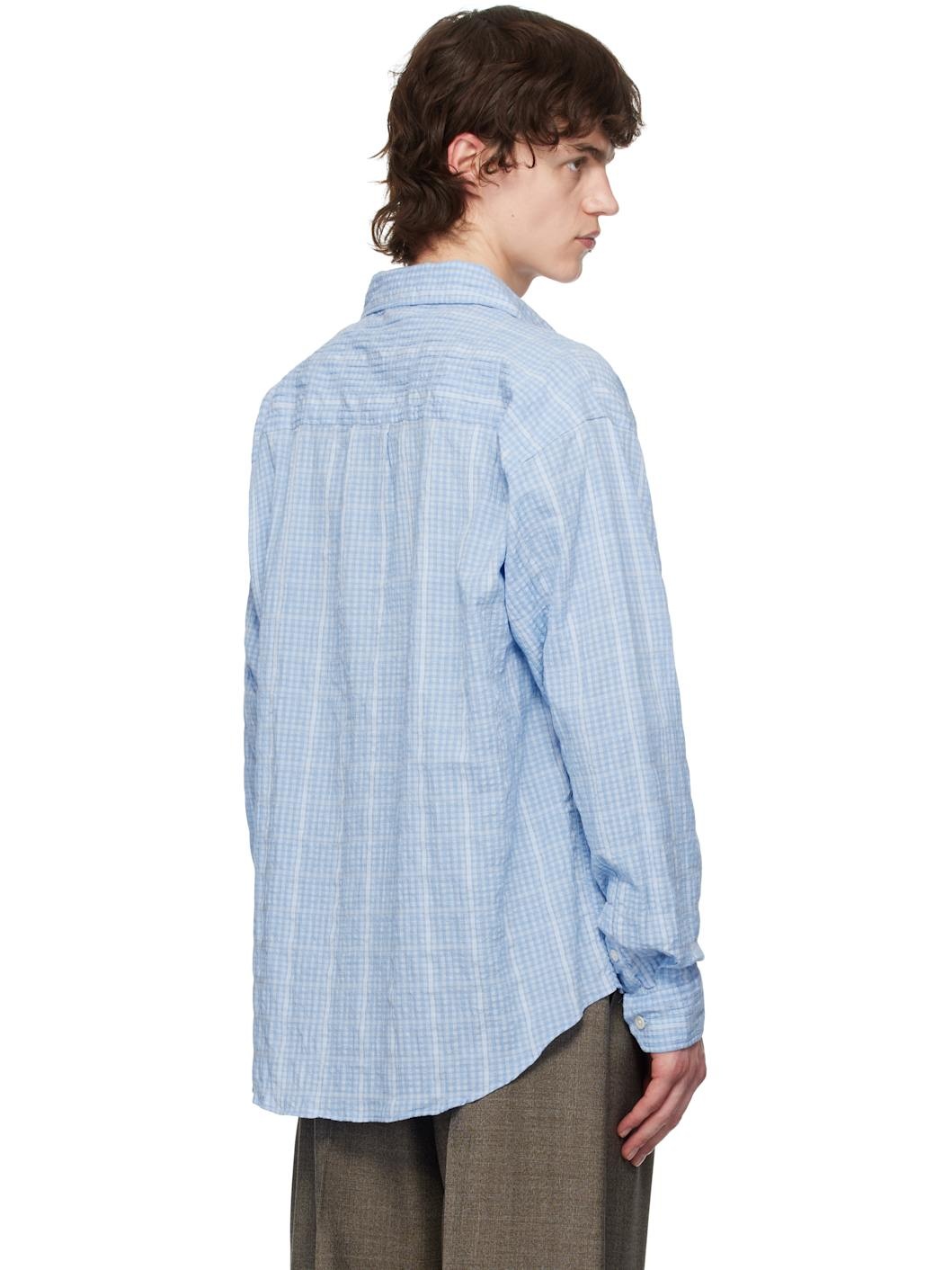 Blue Seersucker Executive Shirt - 3