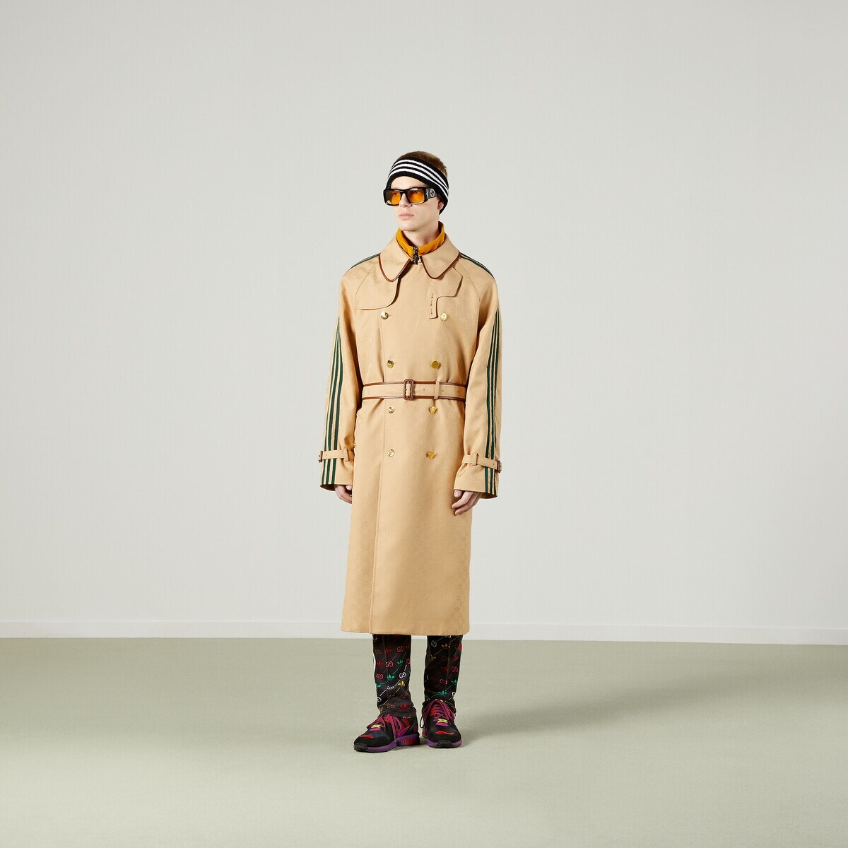 adidas x Gucci belted coat - 7