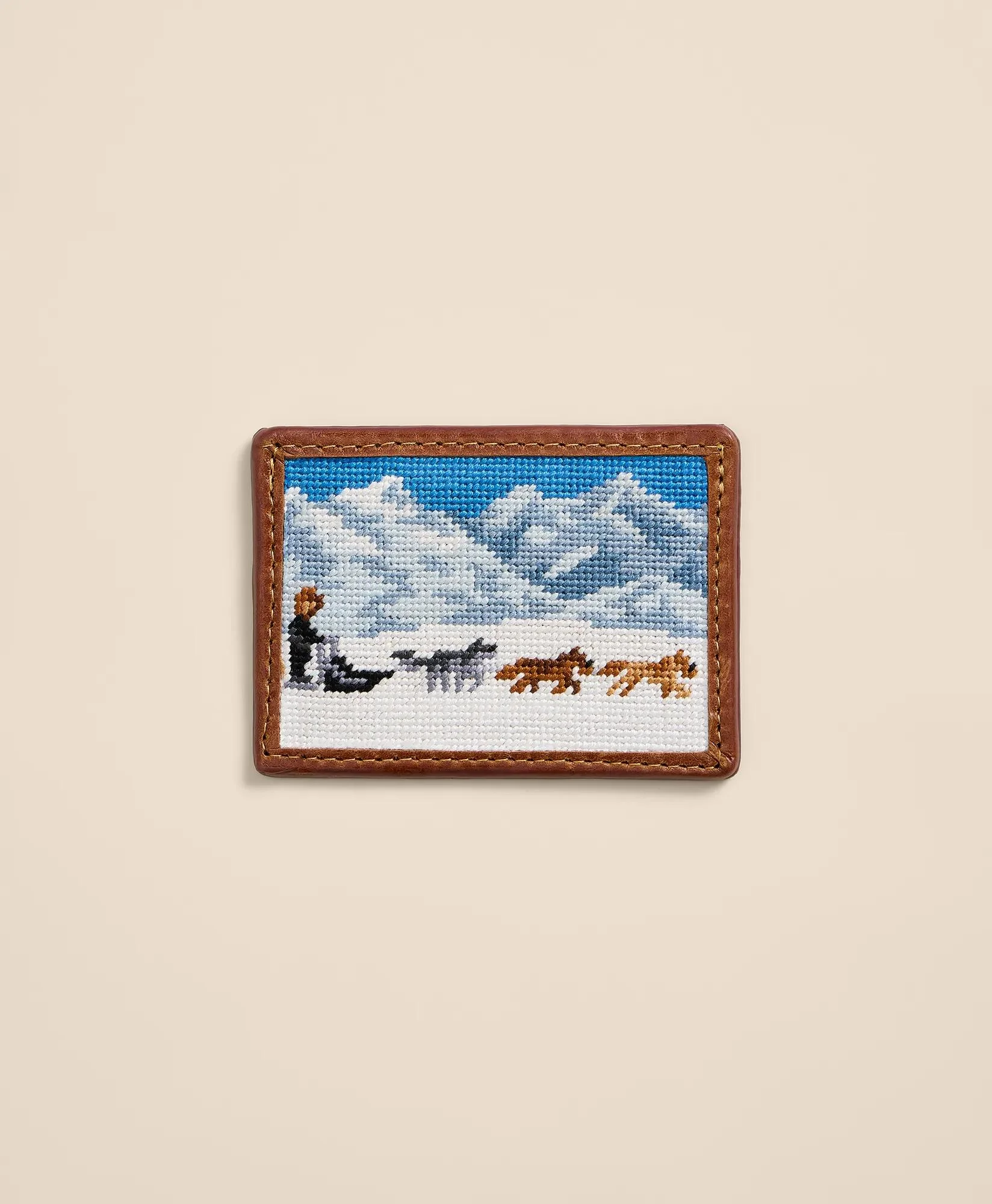 Smathers & Branson Needlepoint Dog Sledding Card Case - 1