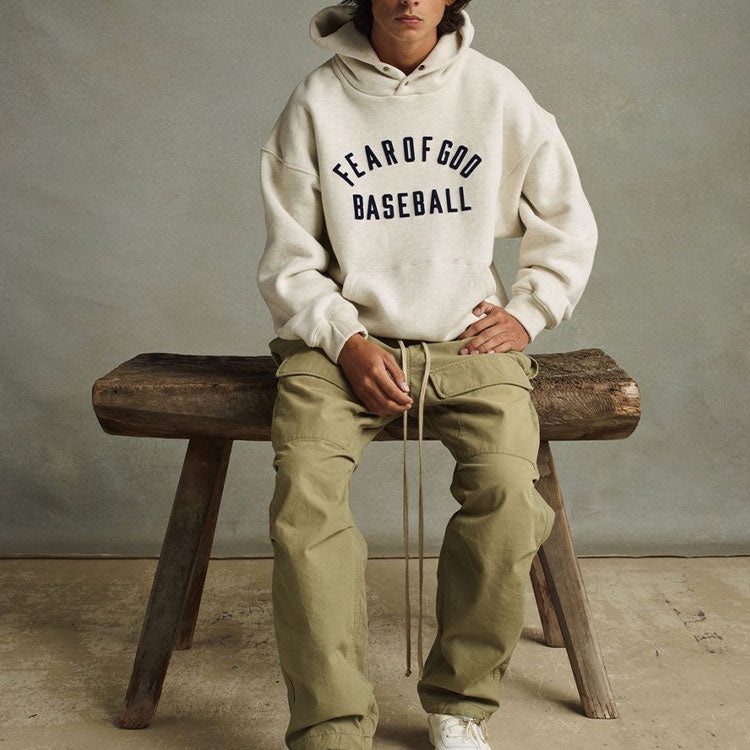 Fear of God Baseball Hoodie 'Cream Heather' FG50-046OFL-101 - 4