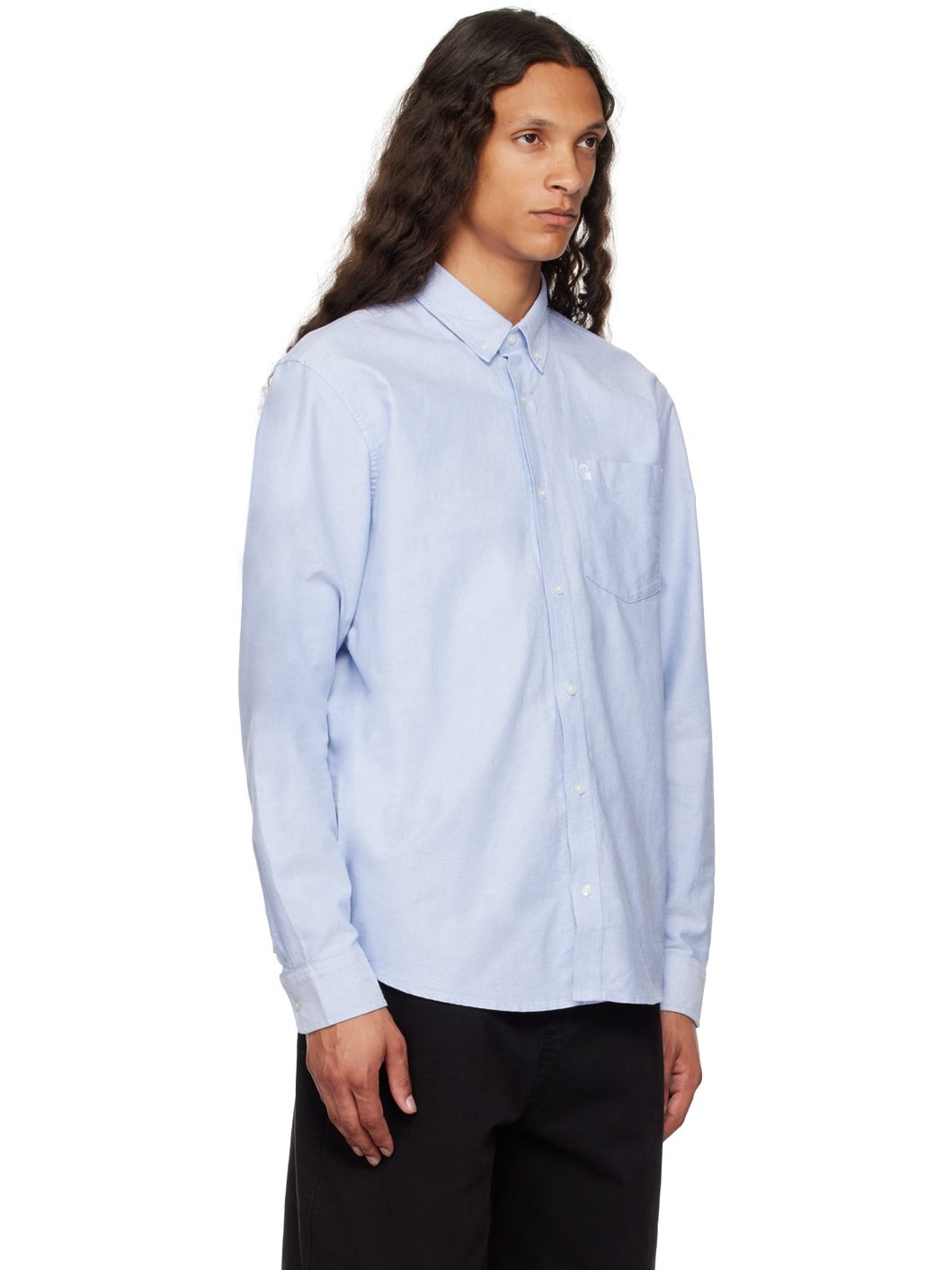 Blue Embroidered C-Logo Shirt - 2