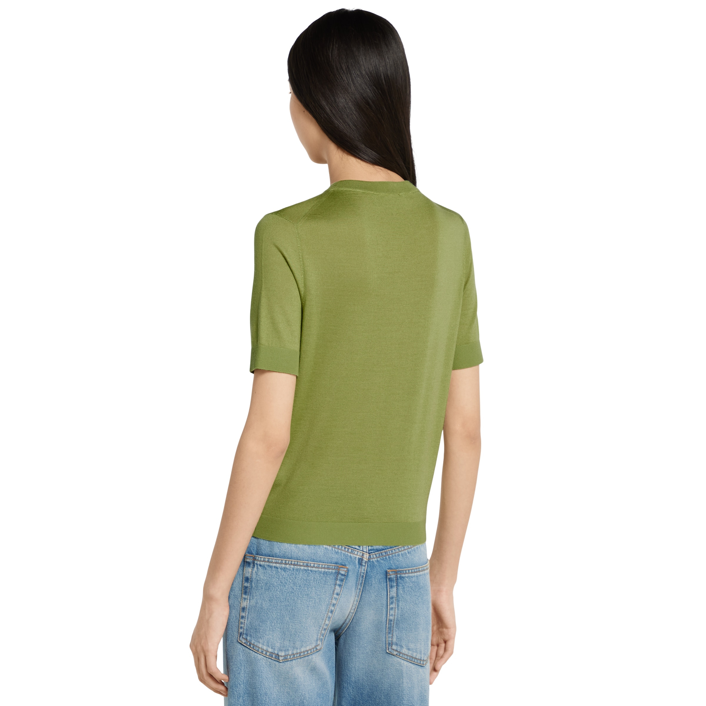 Cashmere and silk top with intarsia - 4