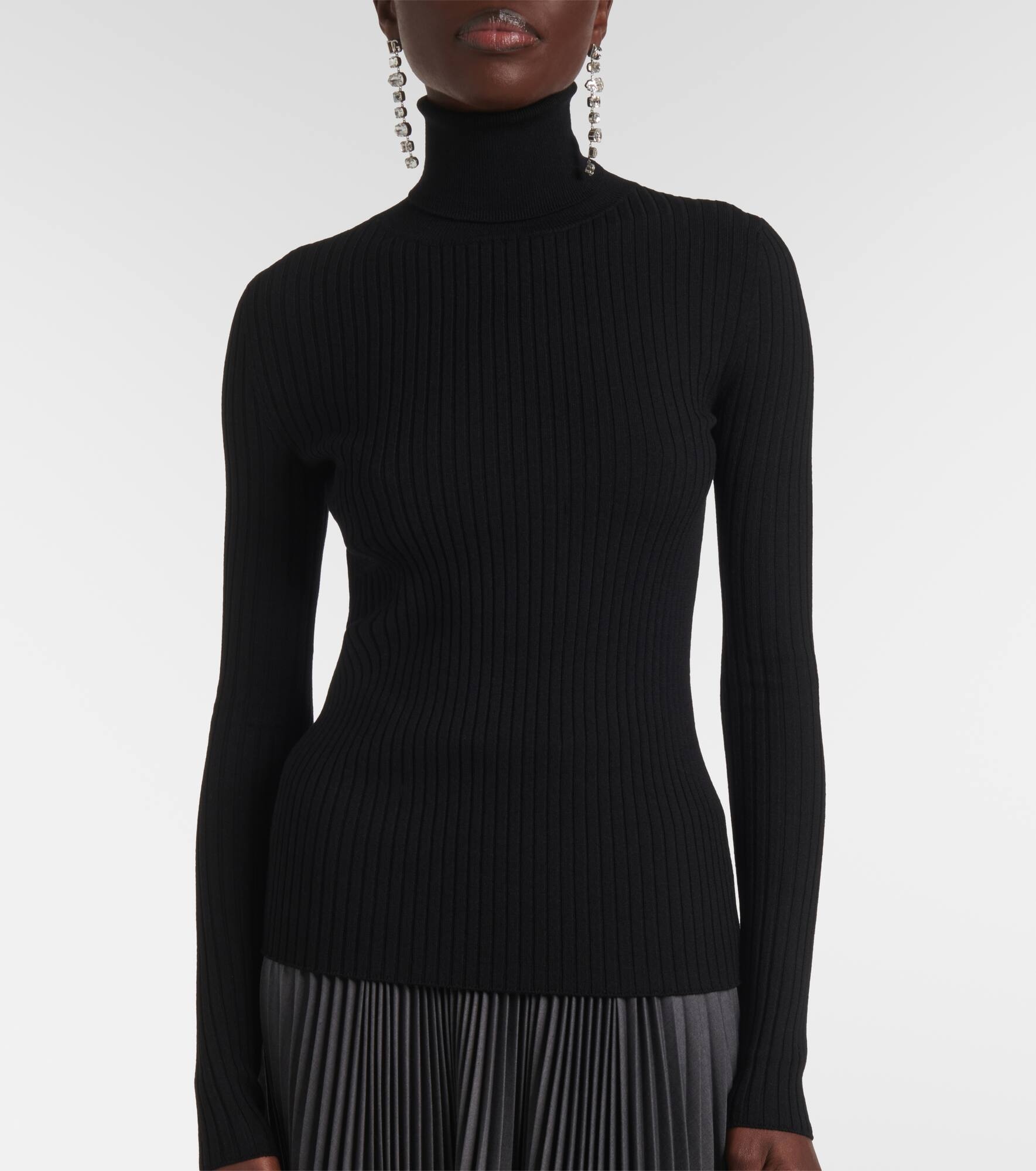 Wool-blend turtleneck sweater - 5
