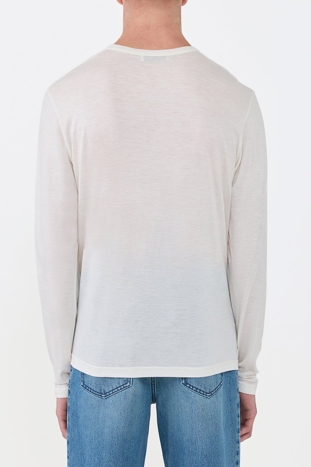 Owen Tee in Ivory Cashmere - 4