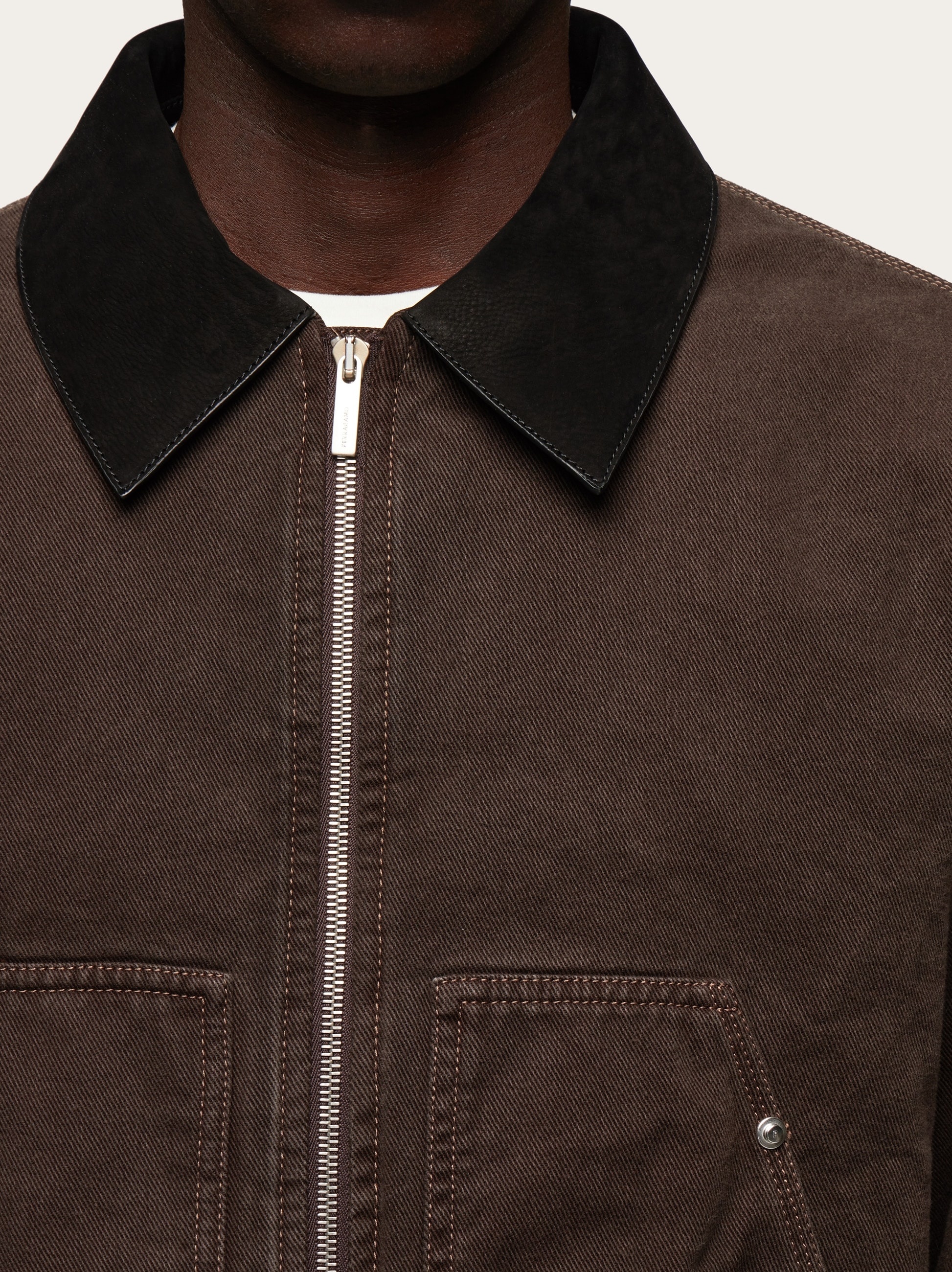 Padded denim blouson - 4