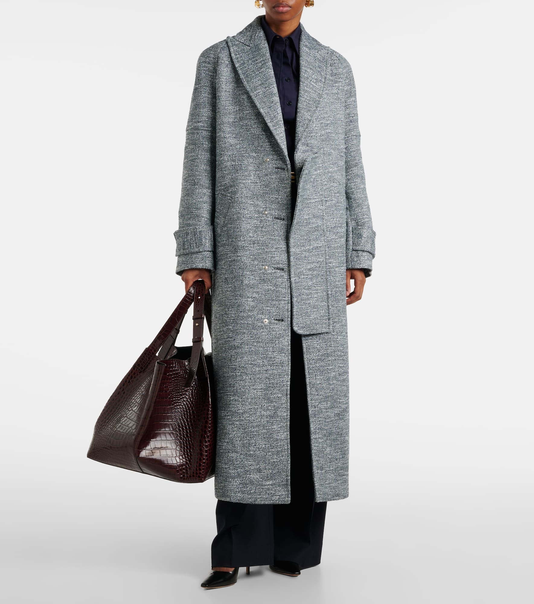 Bouclé tweed wrap coat - 2
