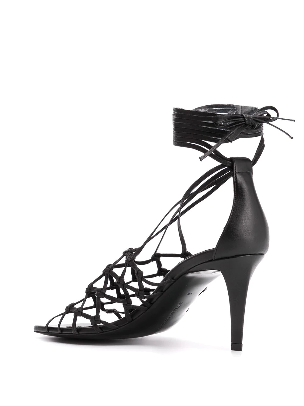 lace-up lattice sandals - 3