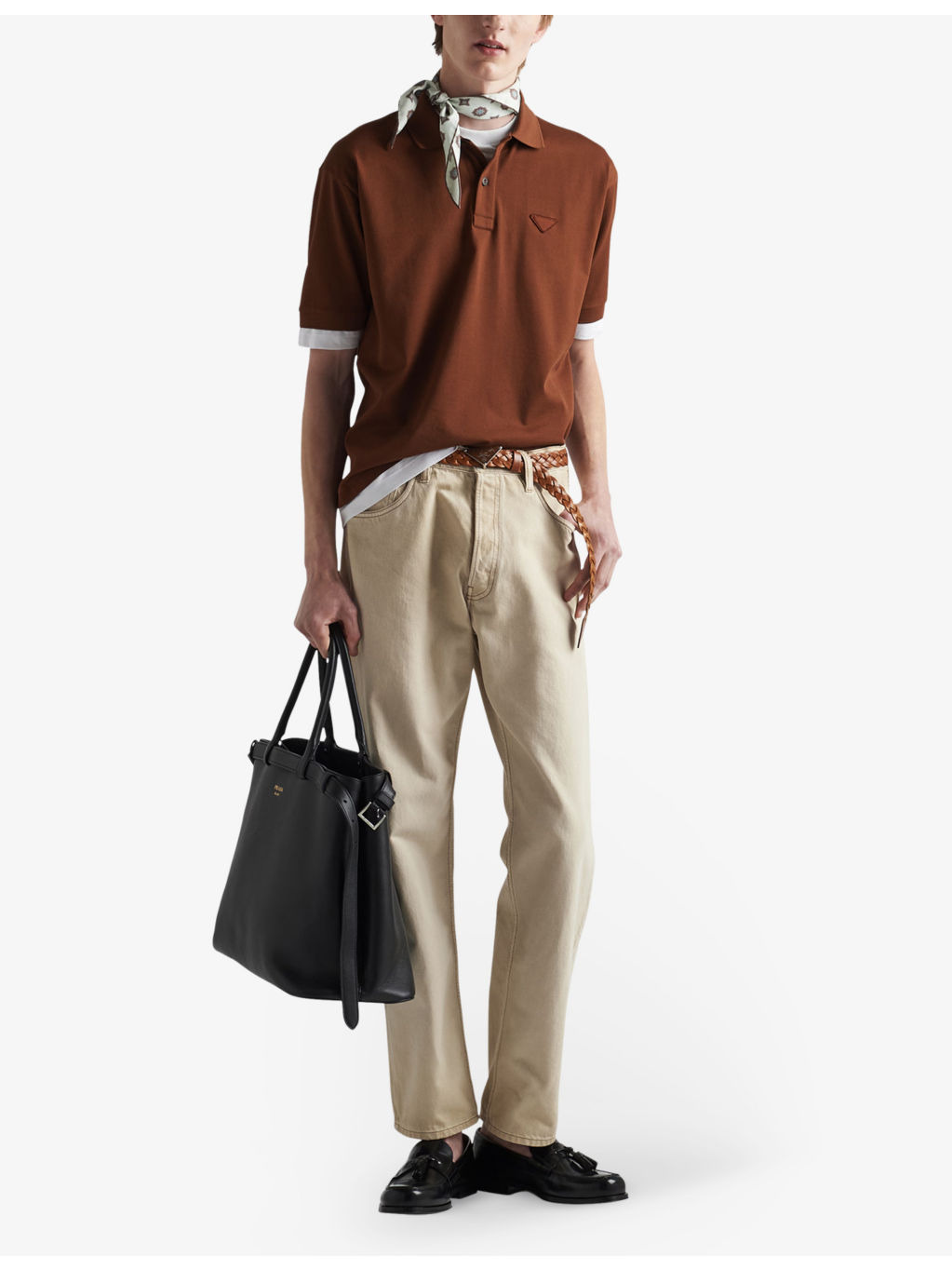 Conceptual-triangle cotton polo shirt - 2