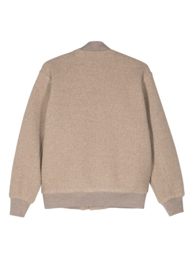 A.P.C. knitted bomber jacket outlook
