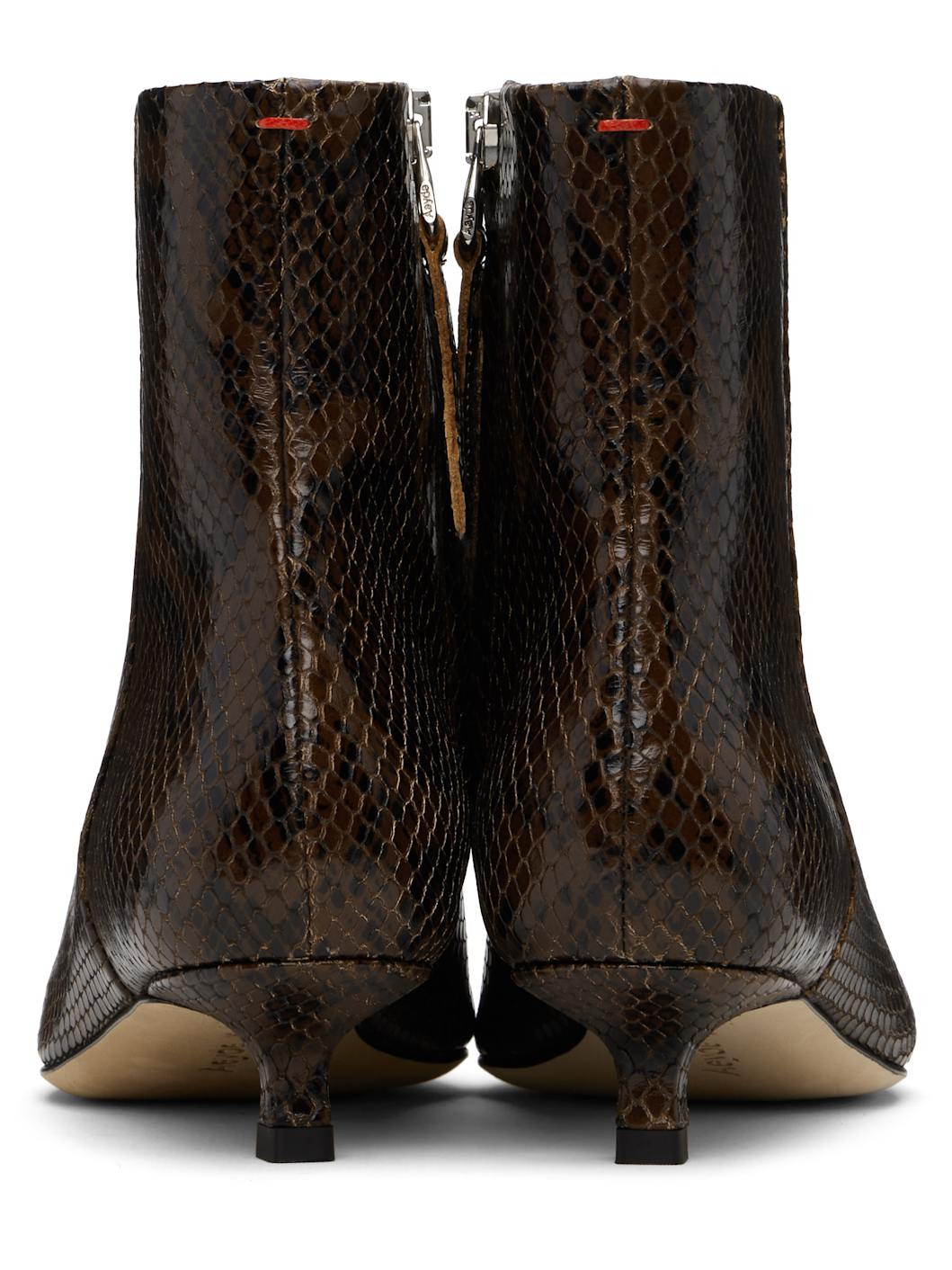 Brown Sofie Leather Ankle Boots - 2