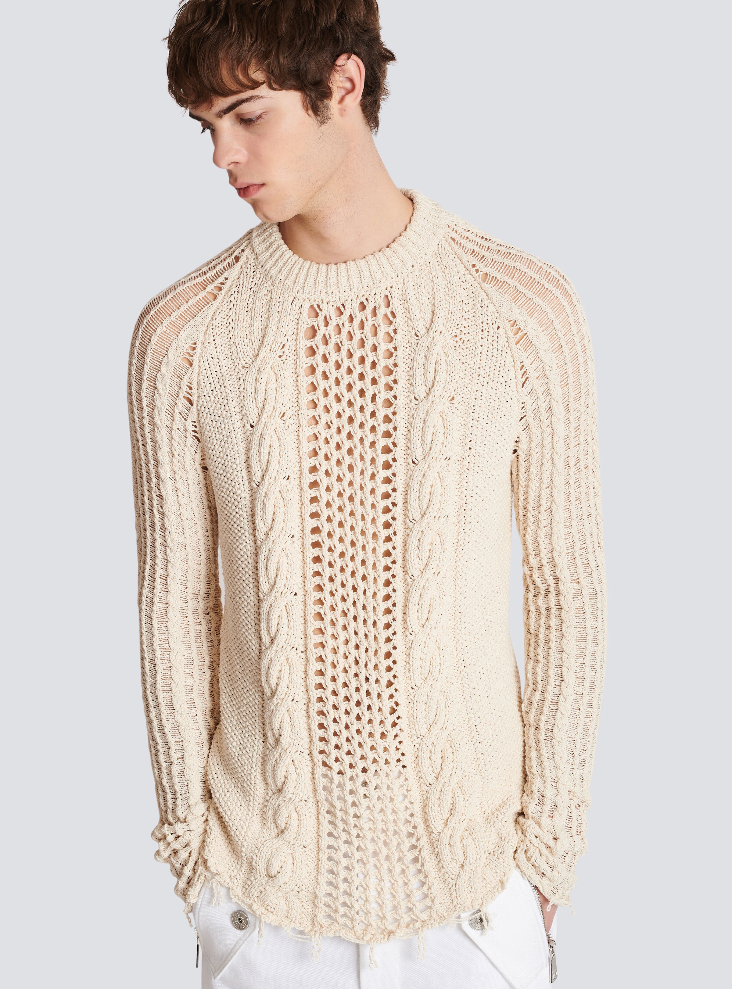 Unstructured knitted jumper - 6