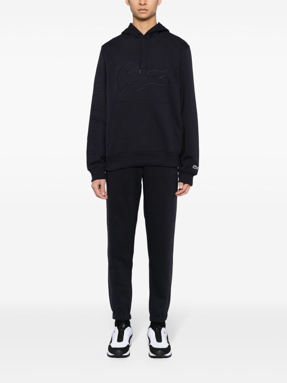 logo-appliquÃ© cotton blend track pants - 2