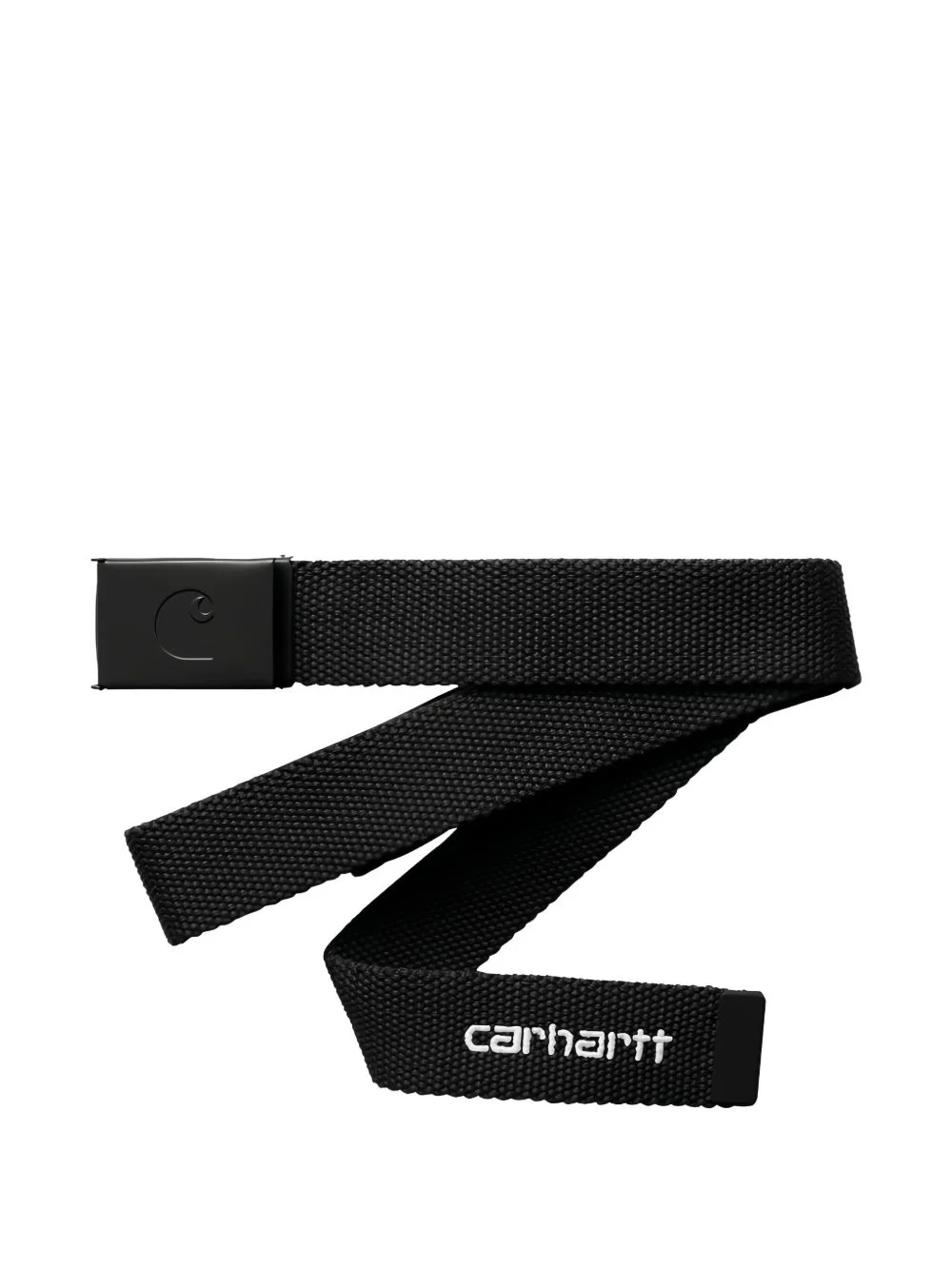 logo-print webbing belt - 1