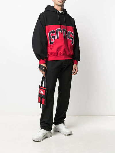 GCDS logo colour-block hoodie outlook