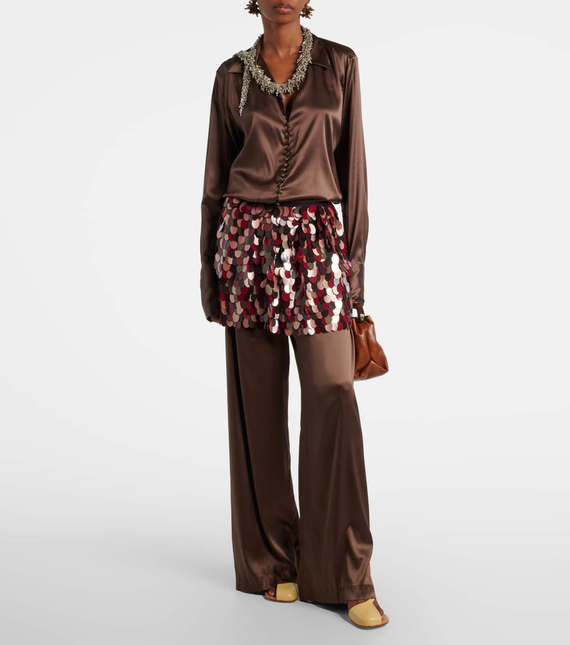 Dries Van Noten 75 leather wedge sandals outlook