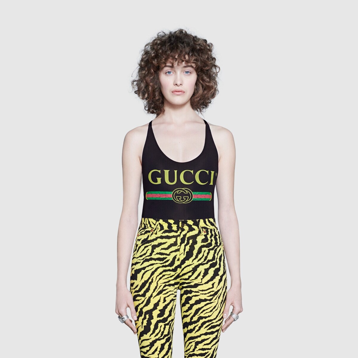 Sparkling swimsuit with Gucci logo - 2