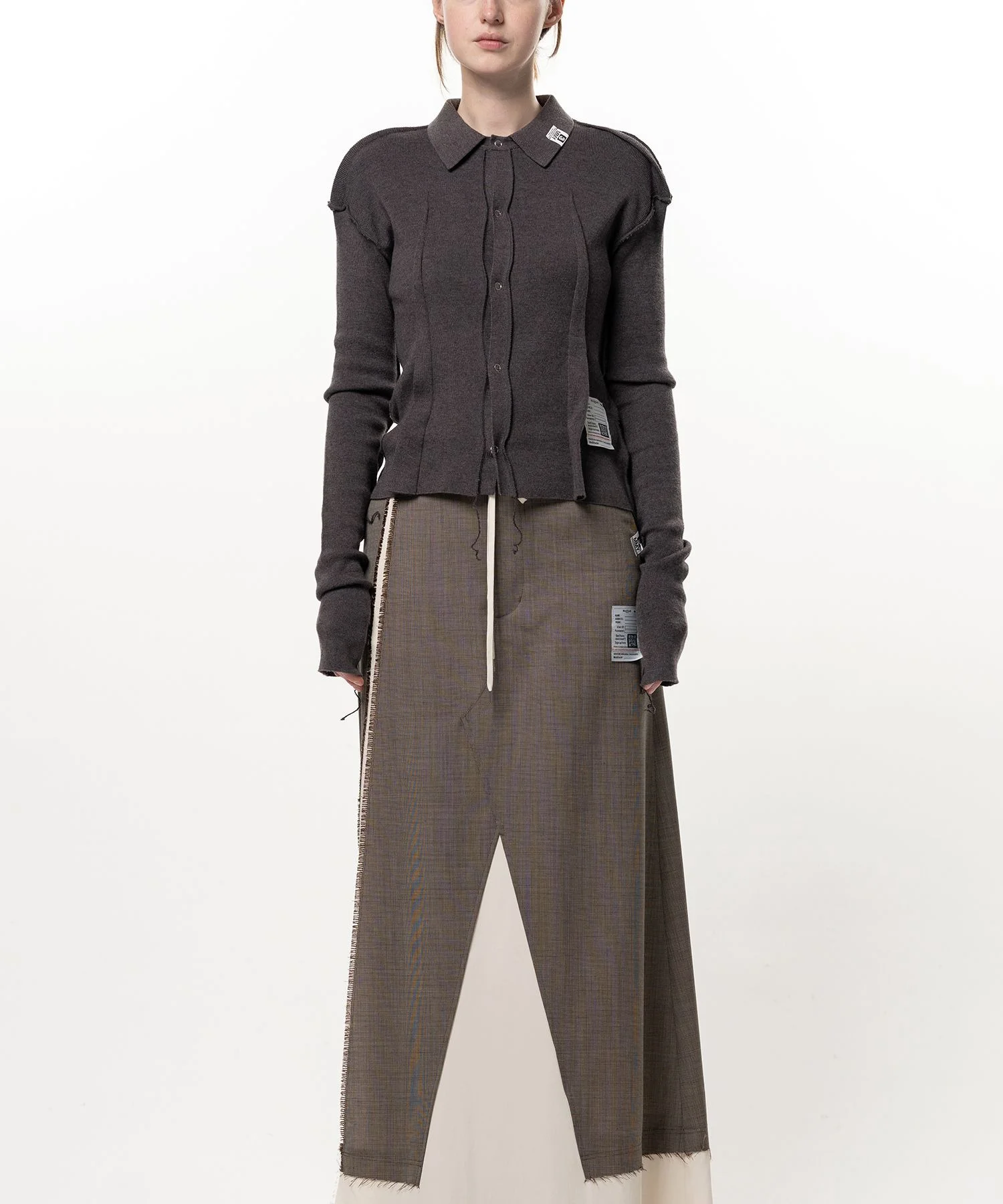 Inside-Out Knit Cardigan - 1
