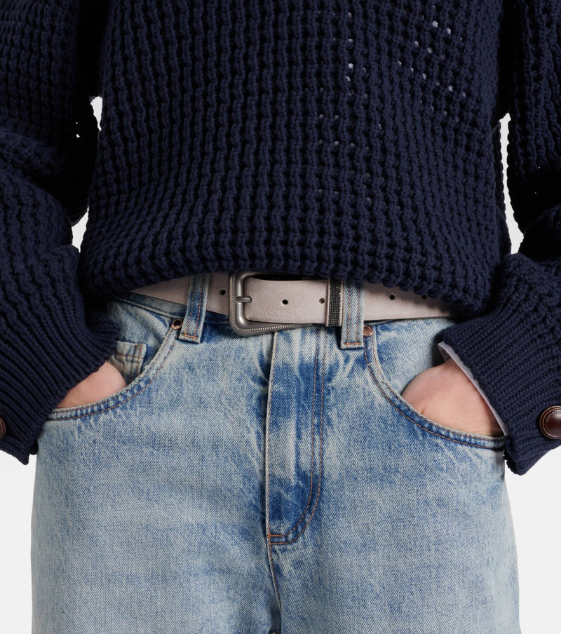 Brunello Cucinelli Monili suede belt outlook