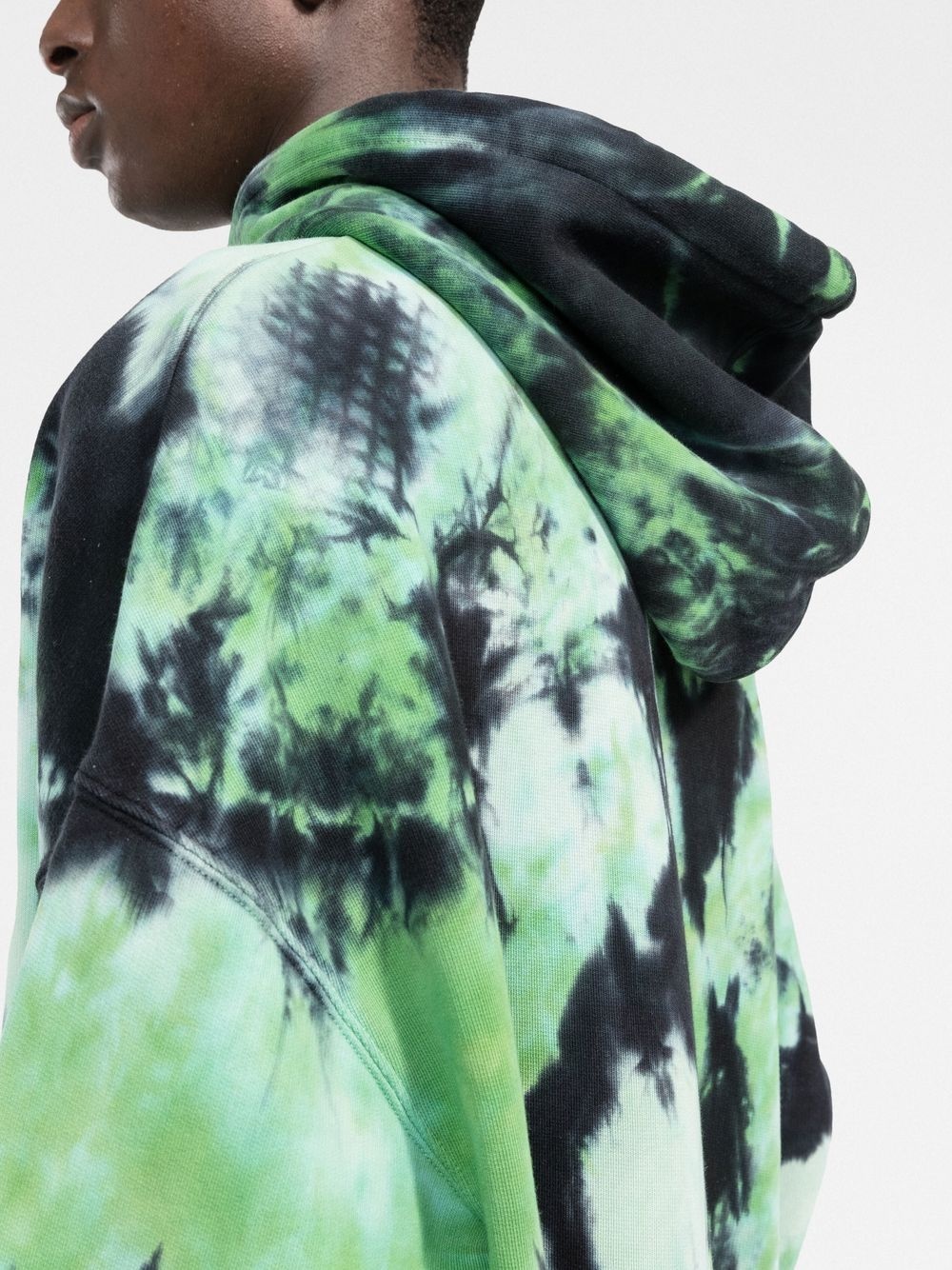 tie dye-print cotton hoodie - 5